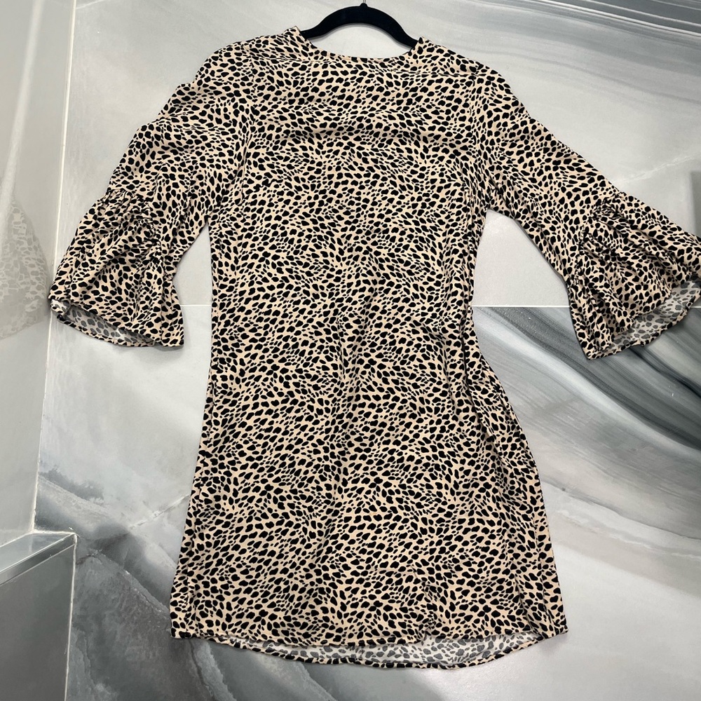 Flowy animal print dress